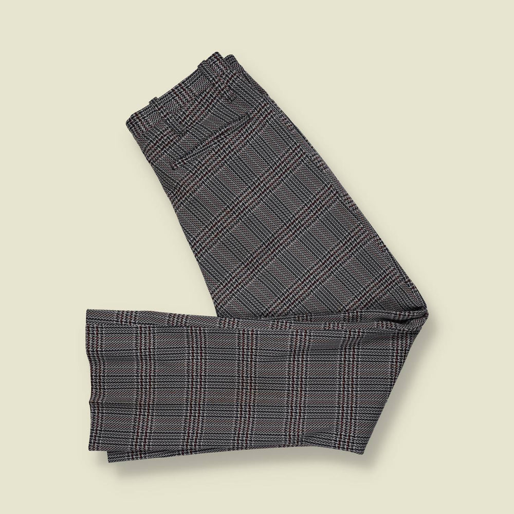 1970s | Check Trousers | Grey Multi - w30