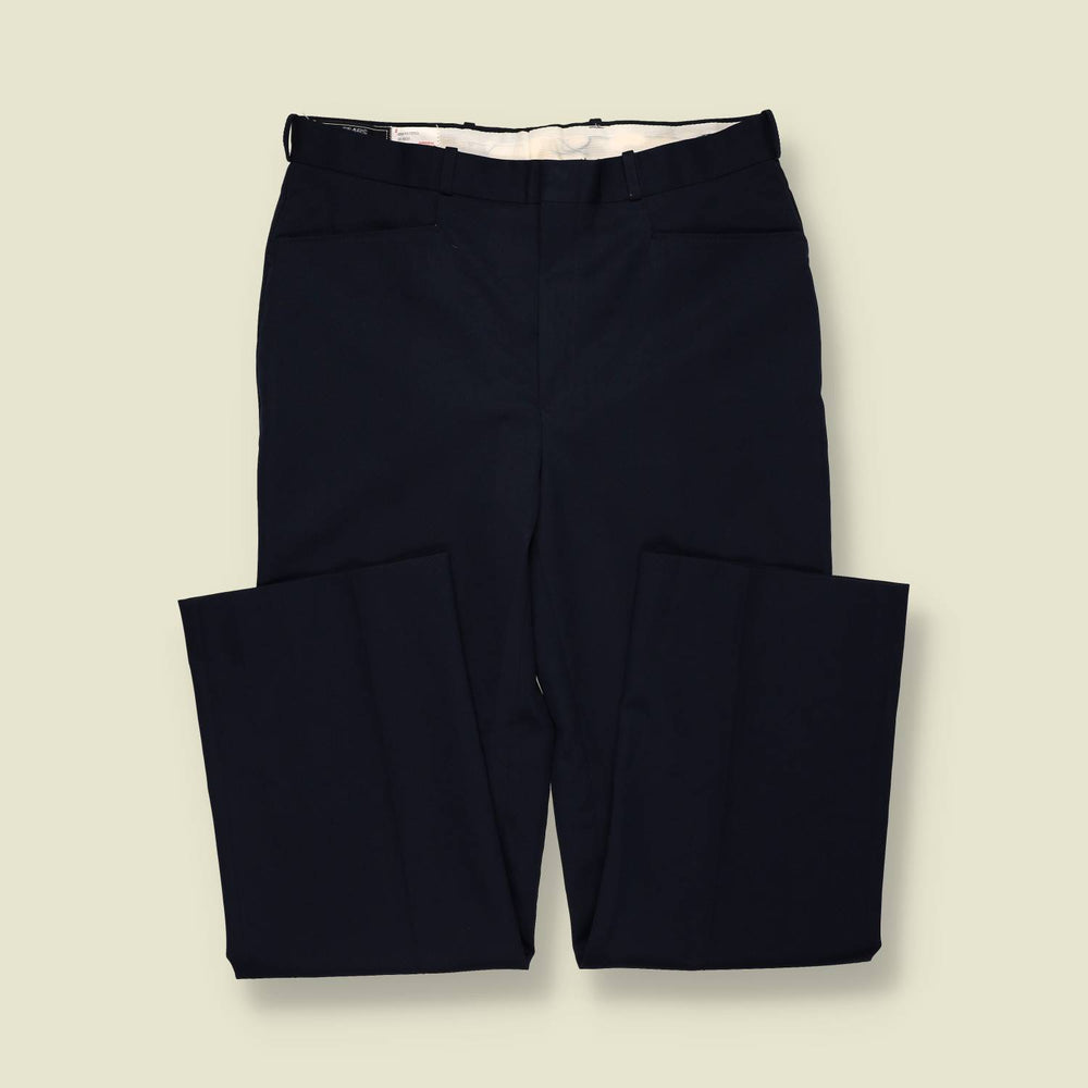 1970s | Sears | Tailored Trousers | Dark Blue - w34