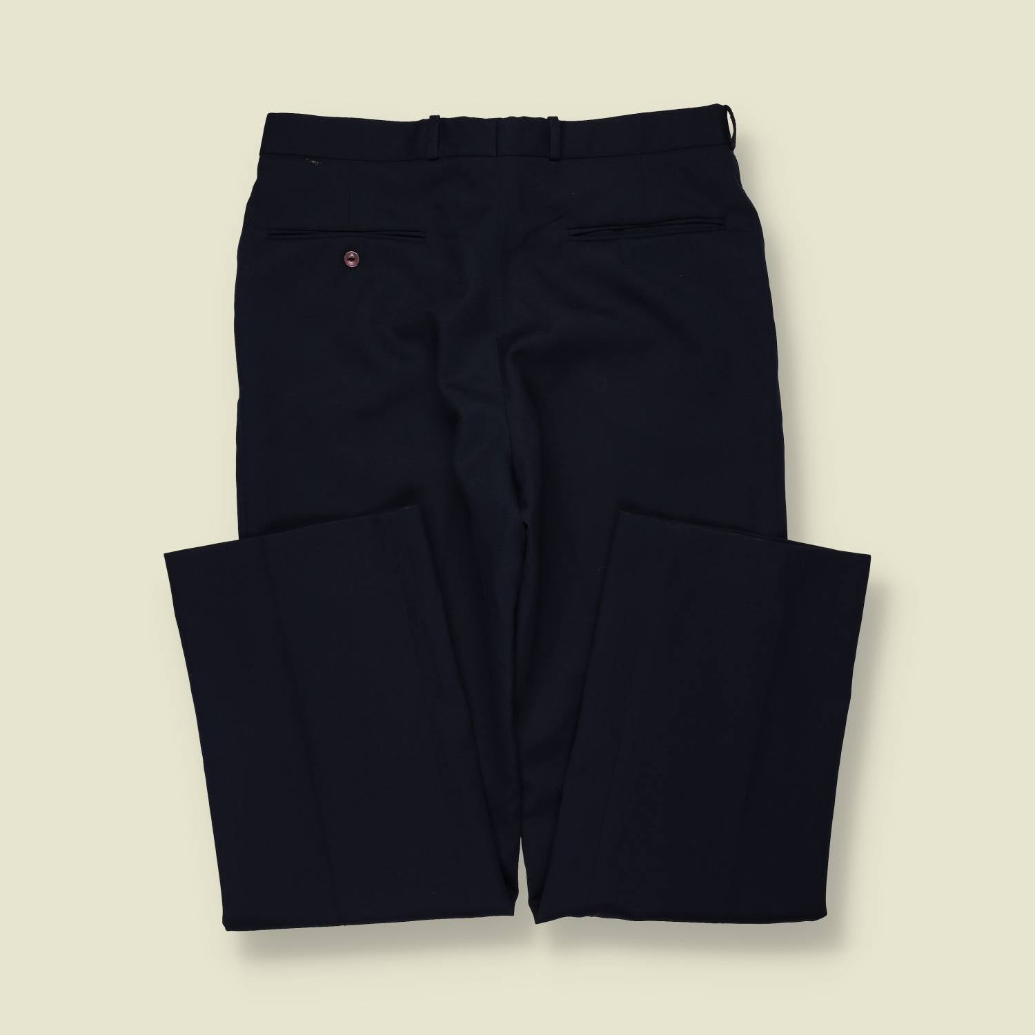 1970s | Sears | Tailored Trousers | Dark Blue - w34