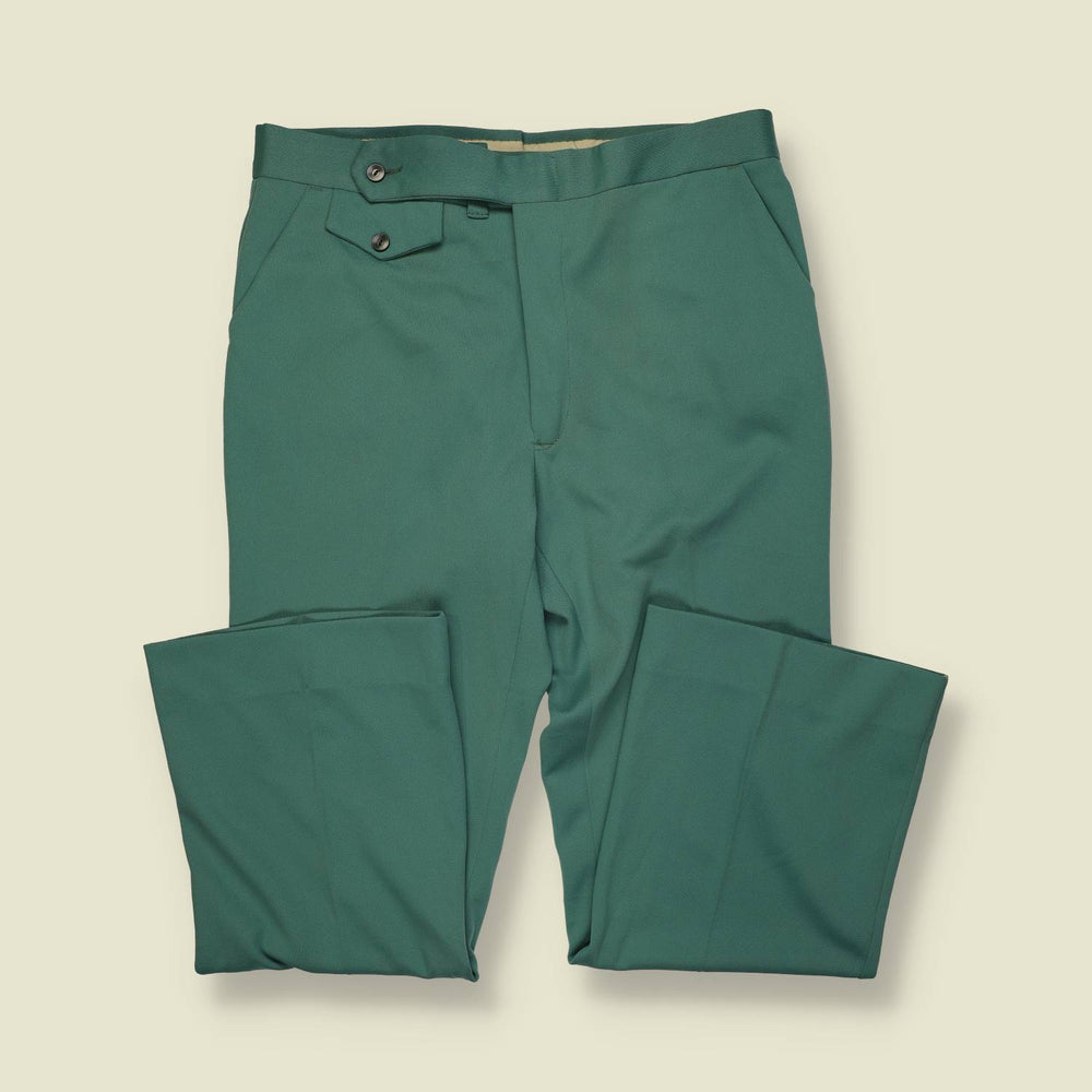 1970s | Flared Trousers | Green - w34