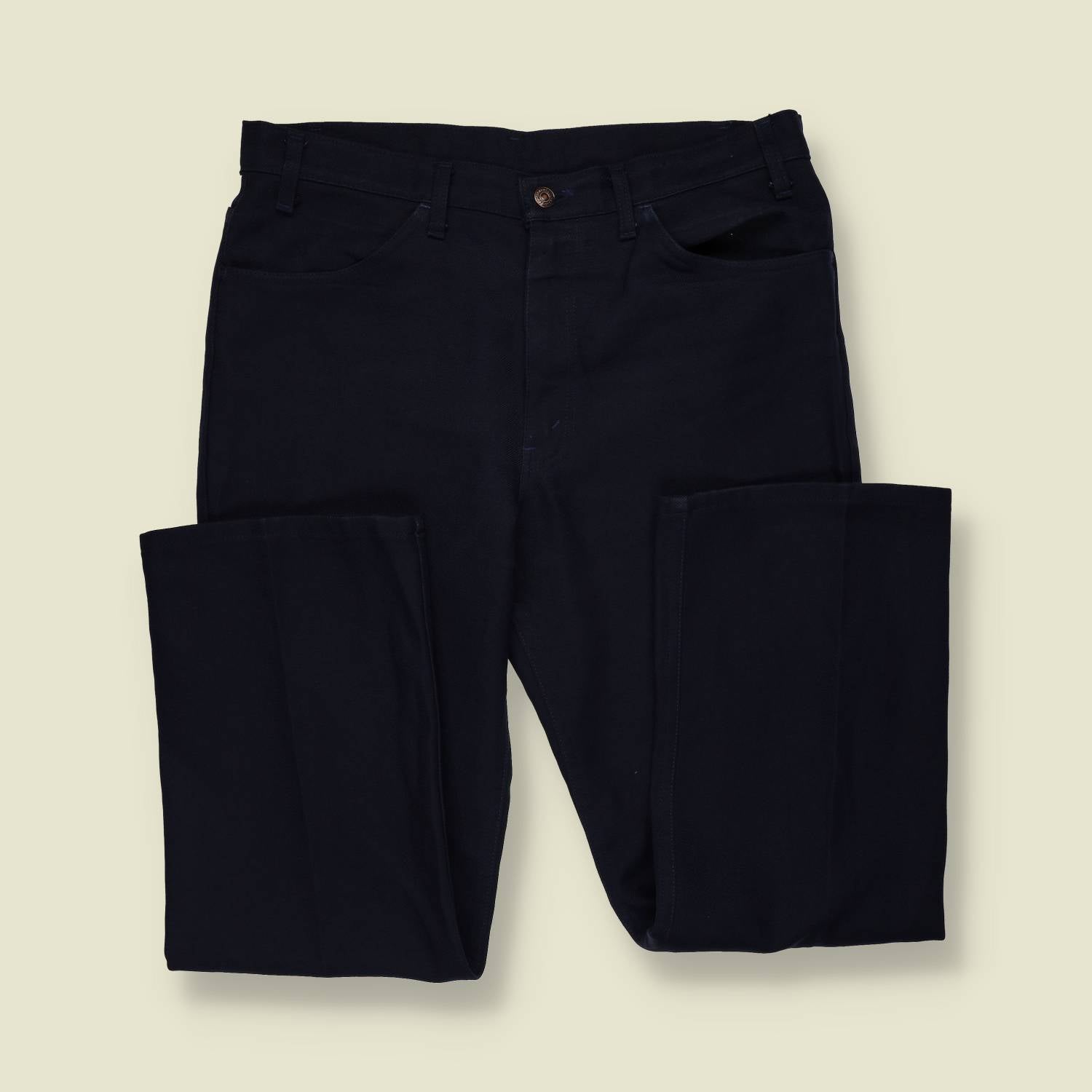 1970s | Levi’s Black Tab | Tailored Trousers | Made In USA | Navy - w36