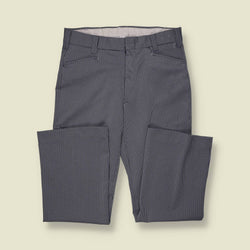1970s | Check Flared Trousers | Grey - w34