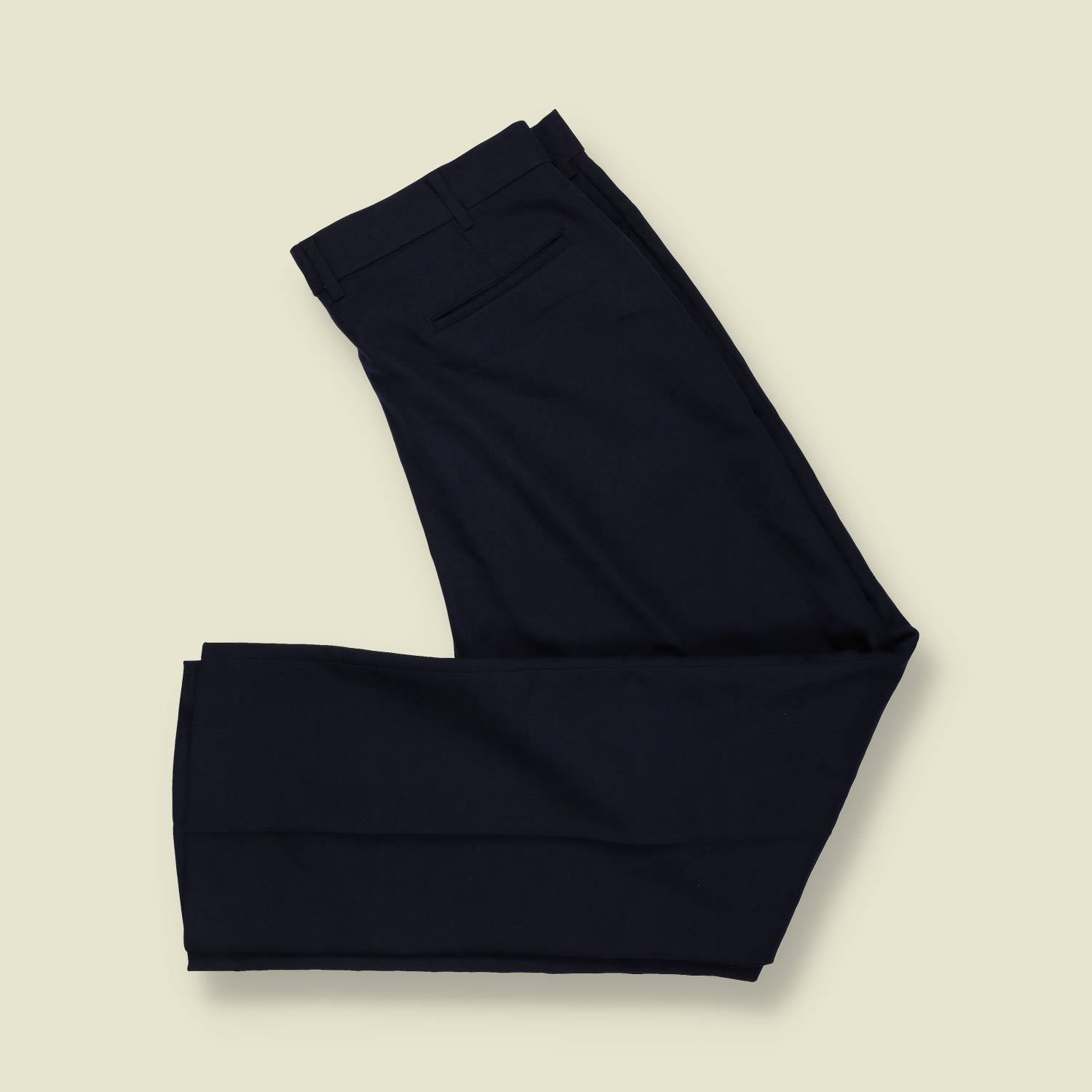 1970s | Levi’s Action Slacks | Tailored Trousers | Navy - w38