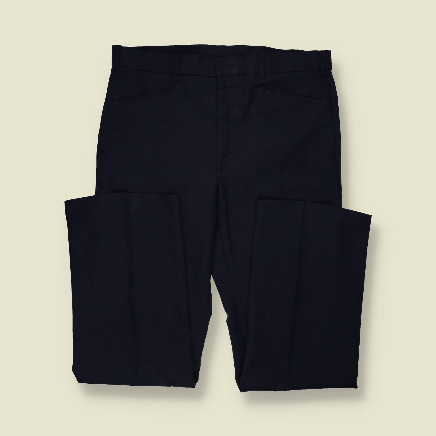 1970s | Levi’s Action Slacks | Tailored Trousers | Navy - w38