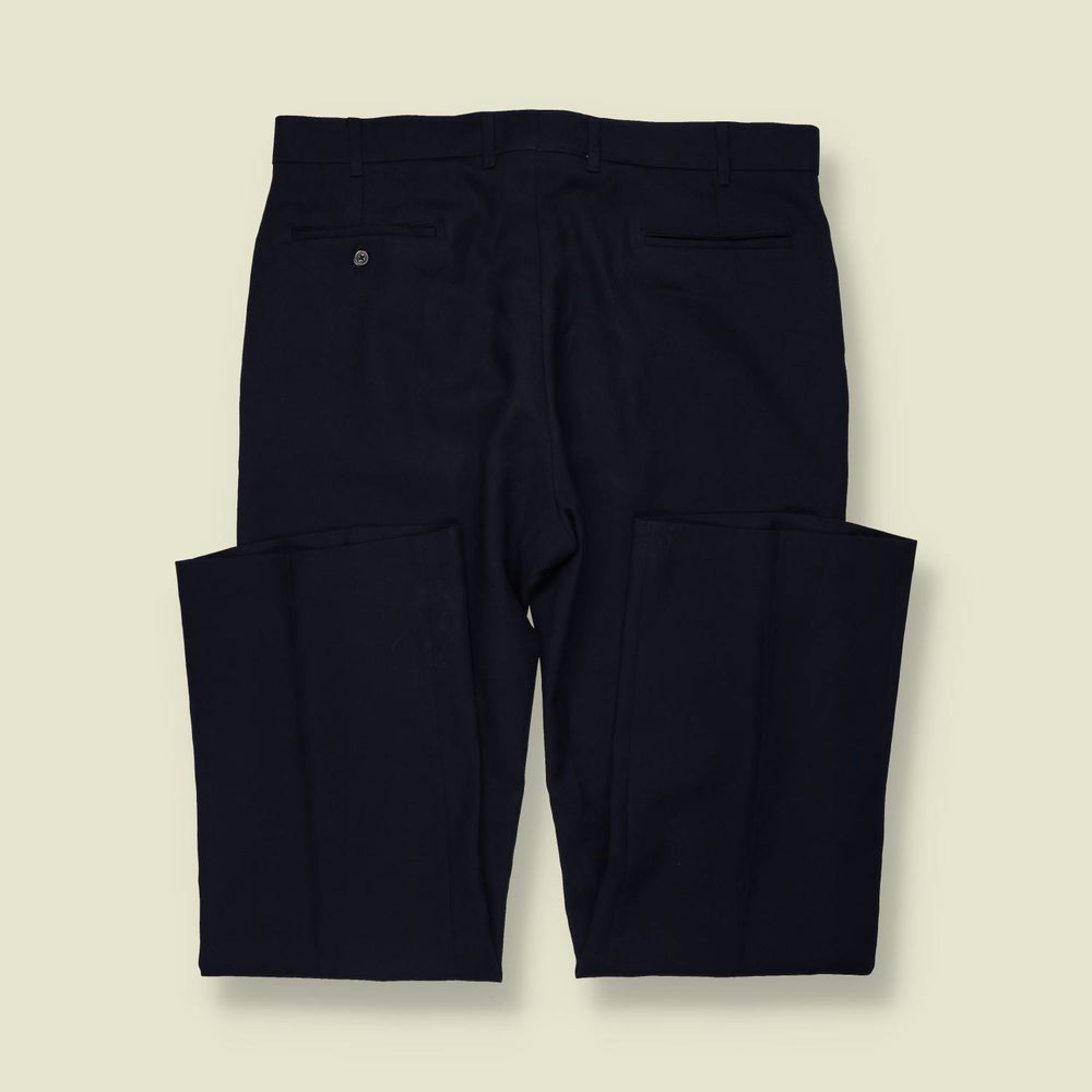 1970s | Levi’s Action Slacks | Tailored Trousers | Navy - w38