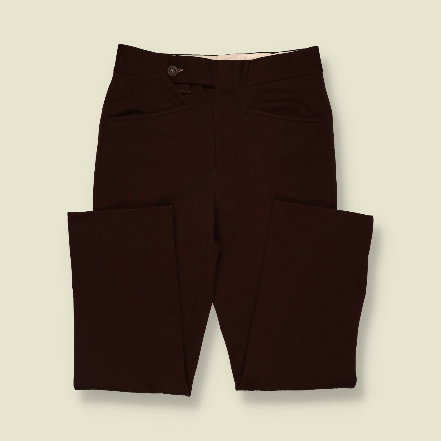 1970s | The Knack | Tailored Trousers | Brown - w30