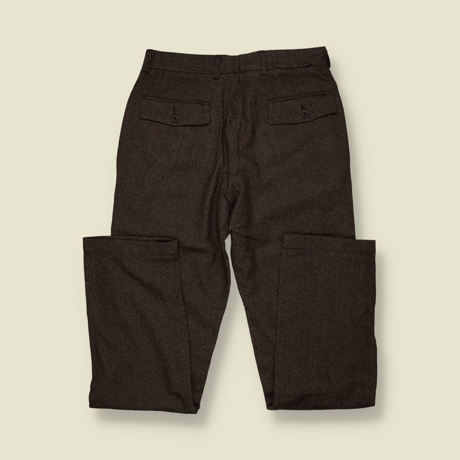 1970s | Chinook | Deadstock Tailored Trousers | Brown - w30