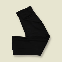 1970s | All Seasons | Textured Tailored Trousers | Black - w36
