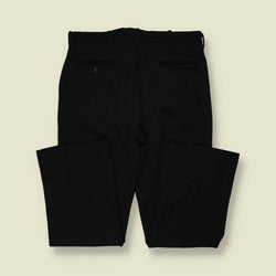 1970s | All Seasons | Textured Tailored Trousers | Black - w36