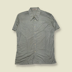 1970s | Desieree | Short Sleeve Shirt | Geometric Print - XL