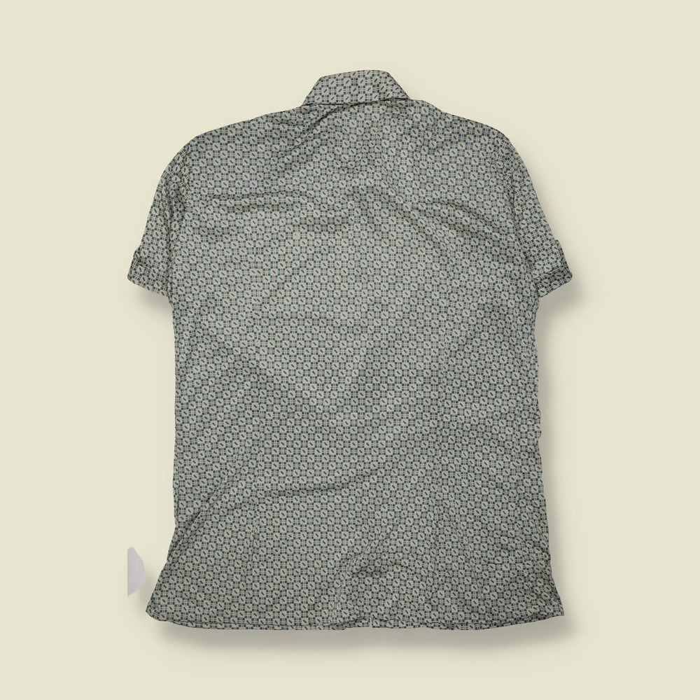 1970s | Desieree | Short Sleeve Shirt | Geometric Print - XL
