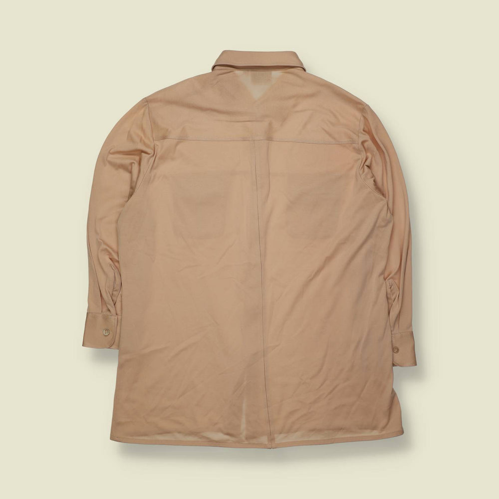 1970s | Long Sleeve Utility Shirt | Peach - L