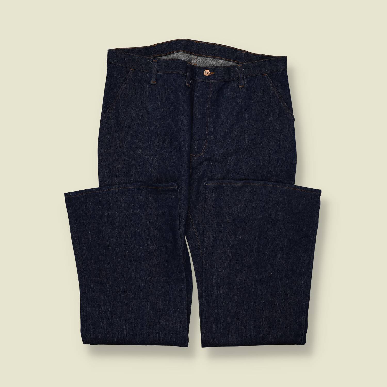 1970s | Wrangler | Dark Indigo Flared Denim Jeans - w38