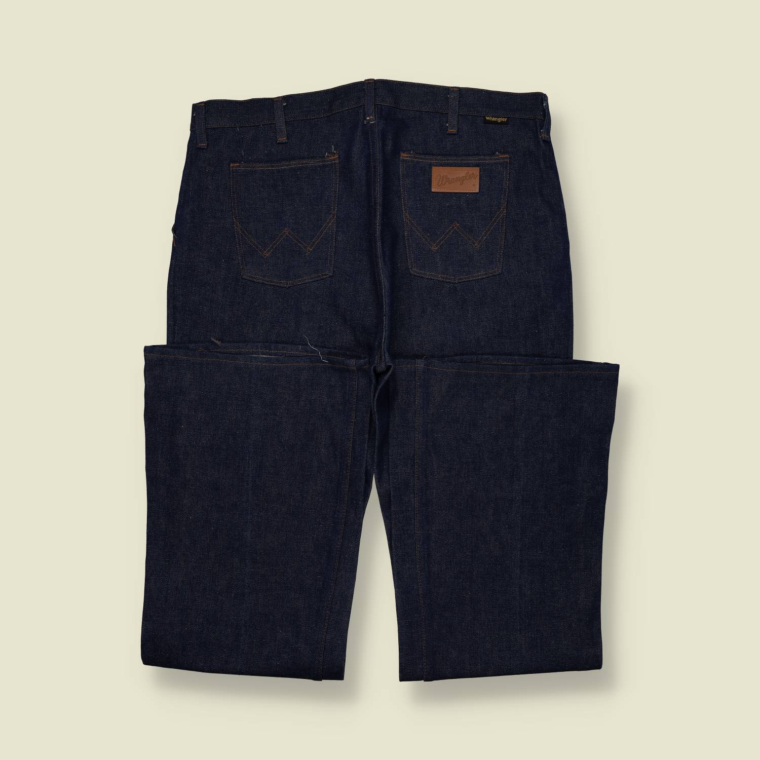 1970s | Wrangler | Dark Indigo Flared Denim Jeans - w38