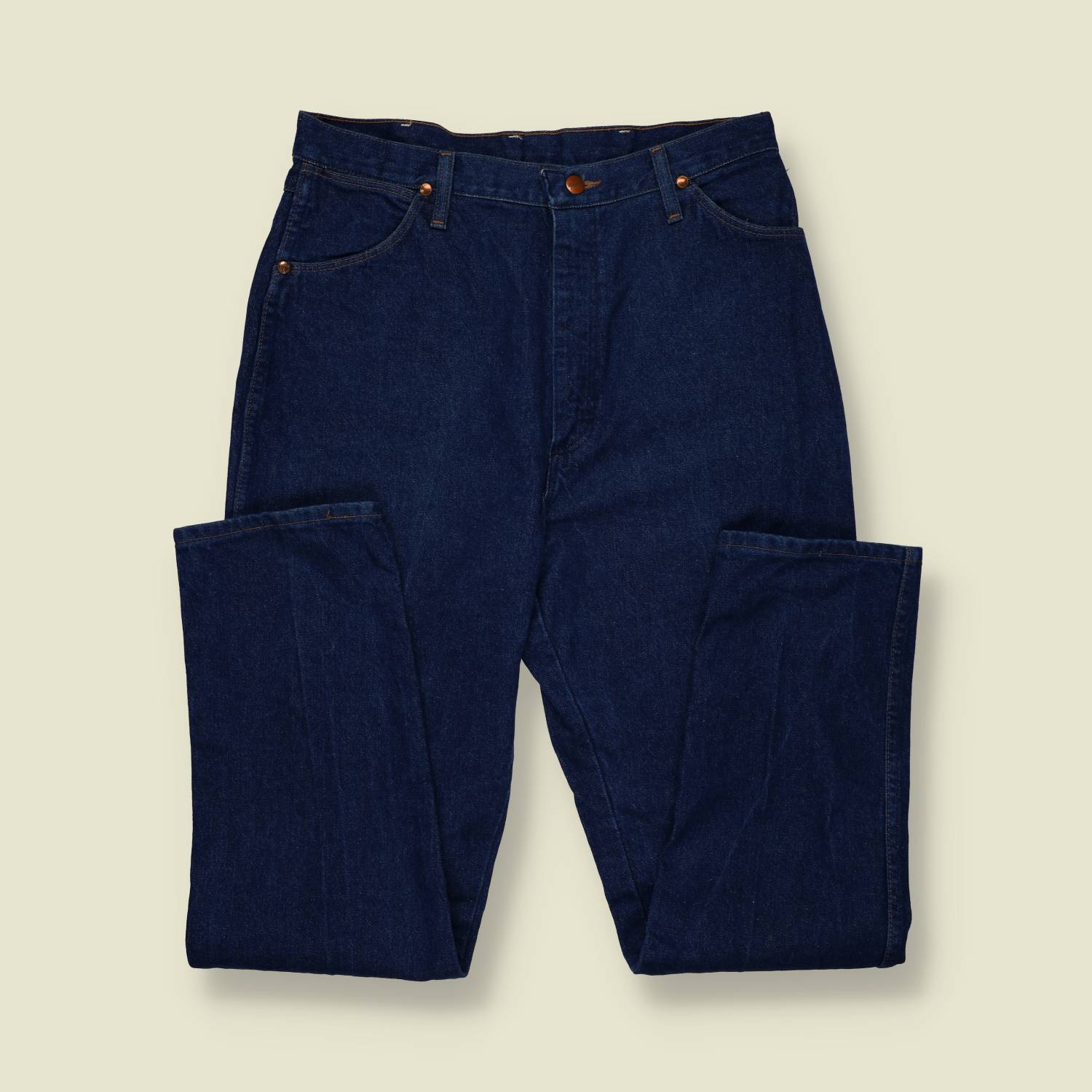 1990s | Wrangler | Dark Blue Denim Jeans – Deadstock Condition - w32