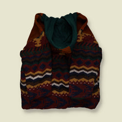 1980s |  Lawrence Ray (Made in Canada) | Hooded Southwestern Blanket Jacket - XXXL