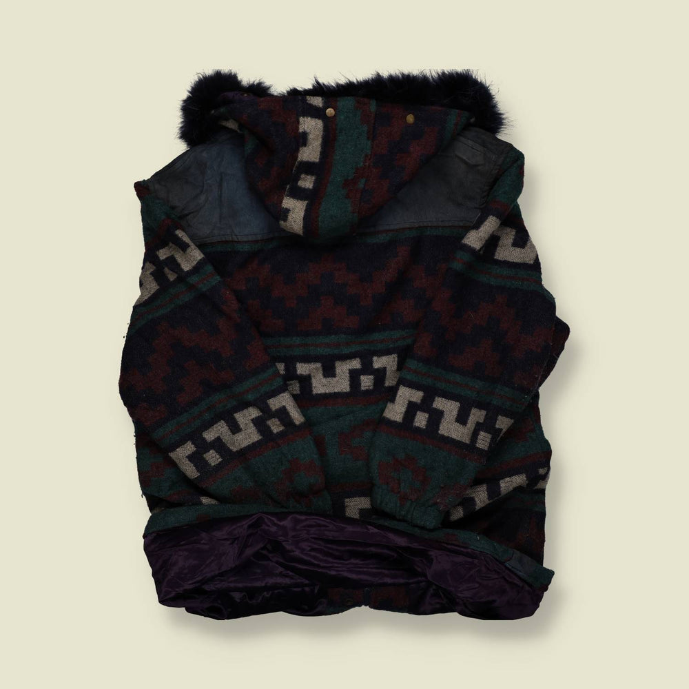 1980s | Table Mountain | Southwestern Blanket Parka - M