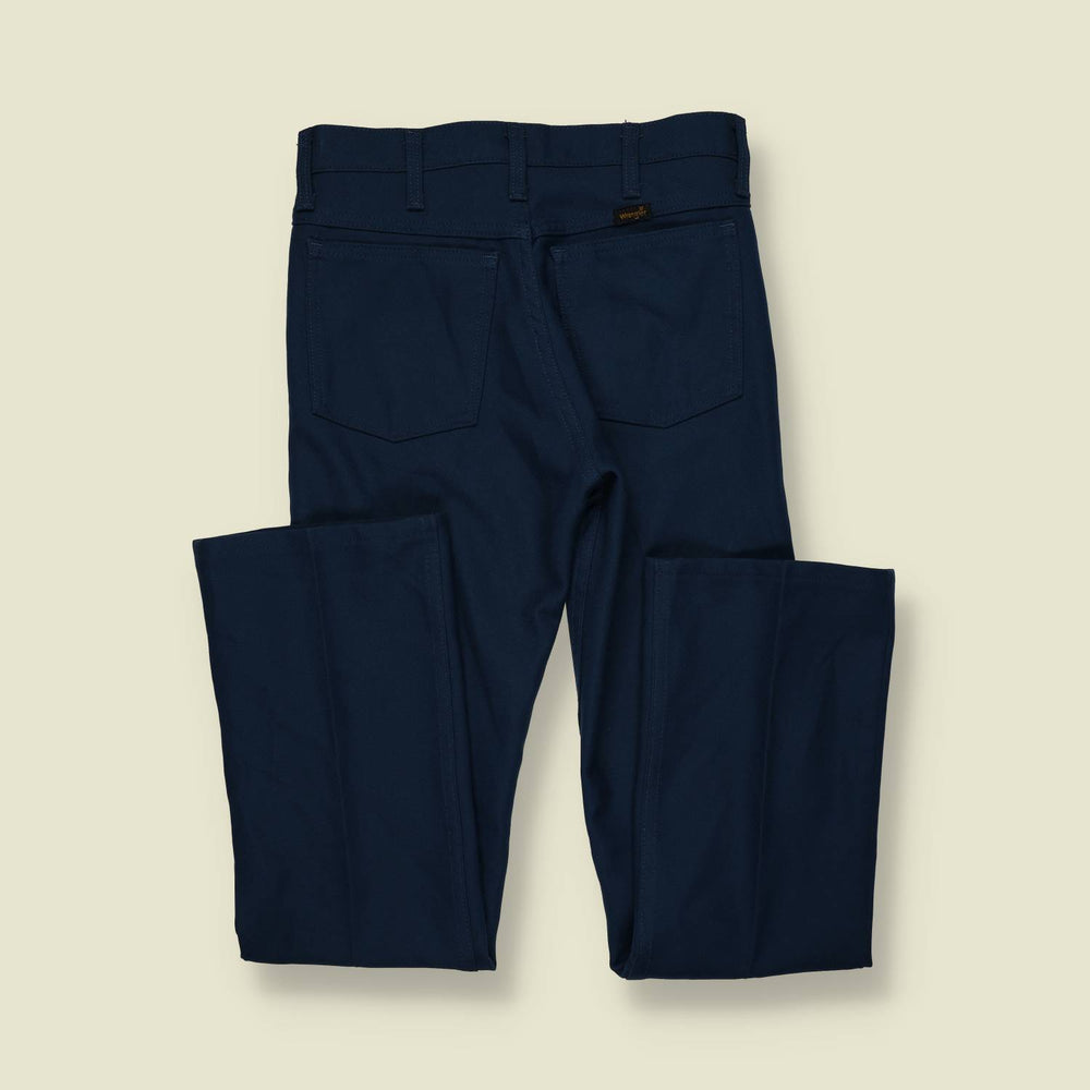 Late 1970s–1980s | Made in USA | Wrangler | Navy Workwear Trousers - w28