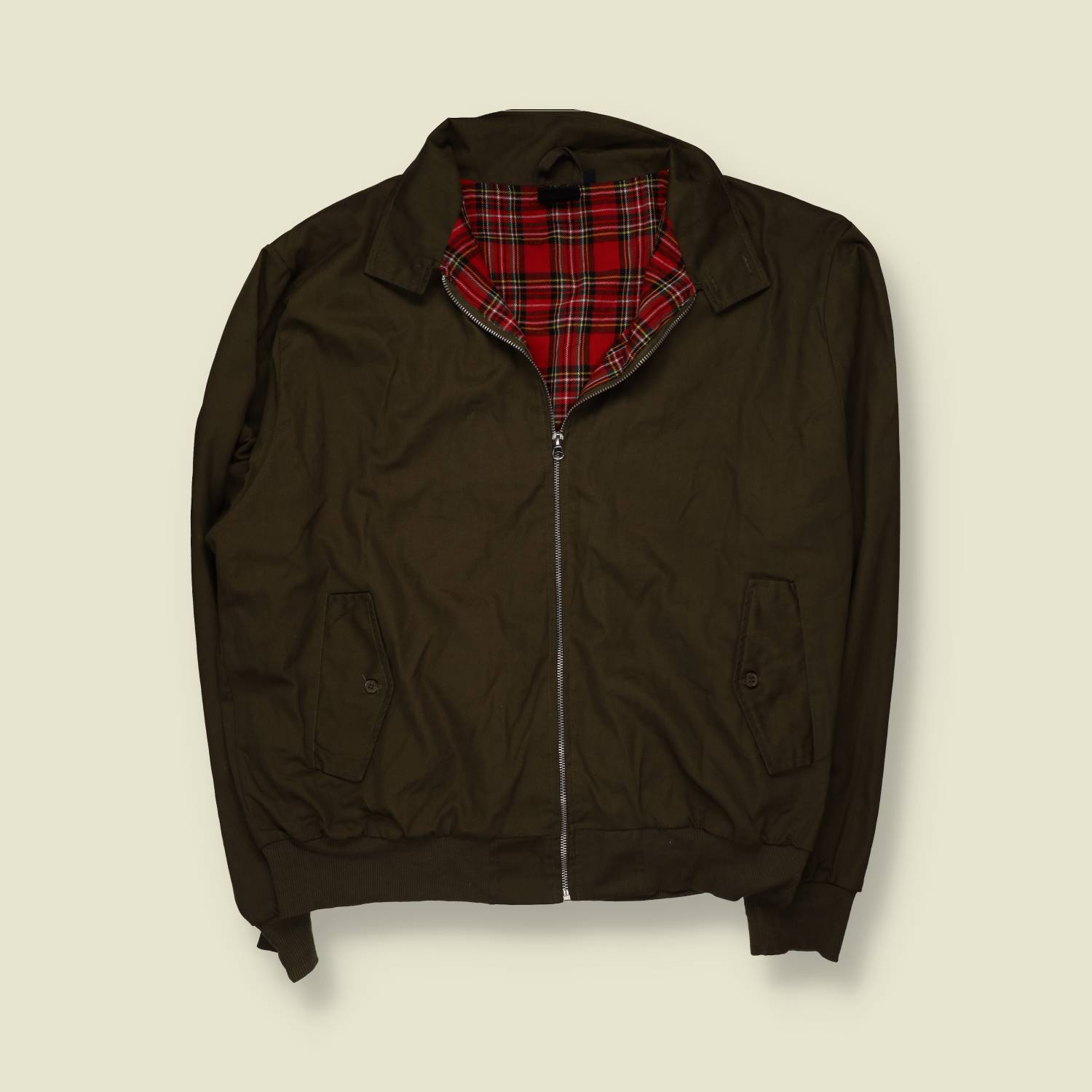 1990s | Olive Harrington Jacket - 4XL