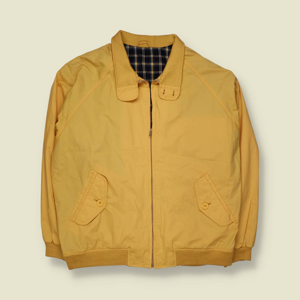 1980s | Yellow Zip-Through Bomber Jacket - 3XL