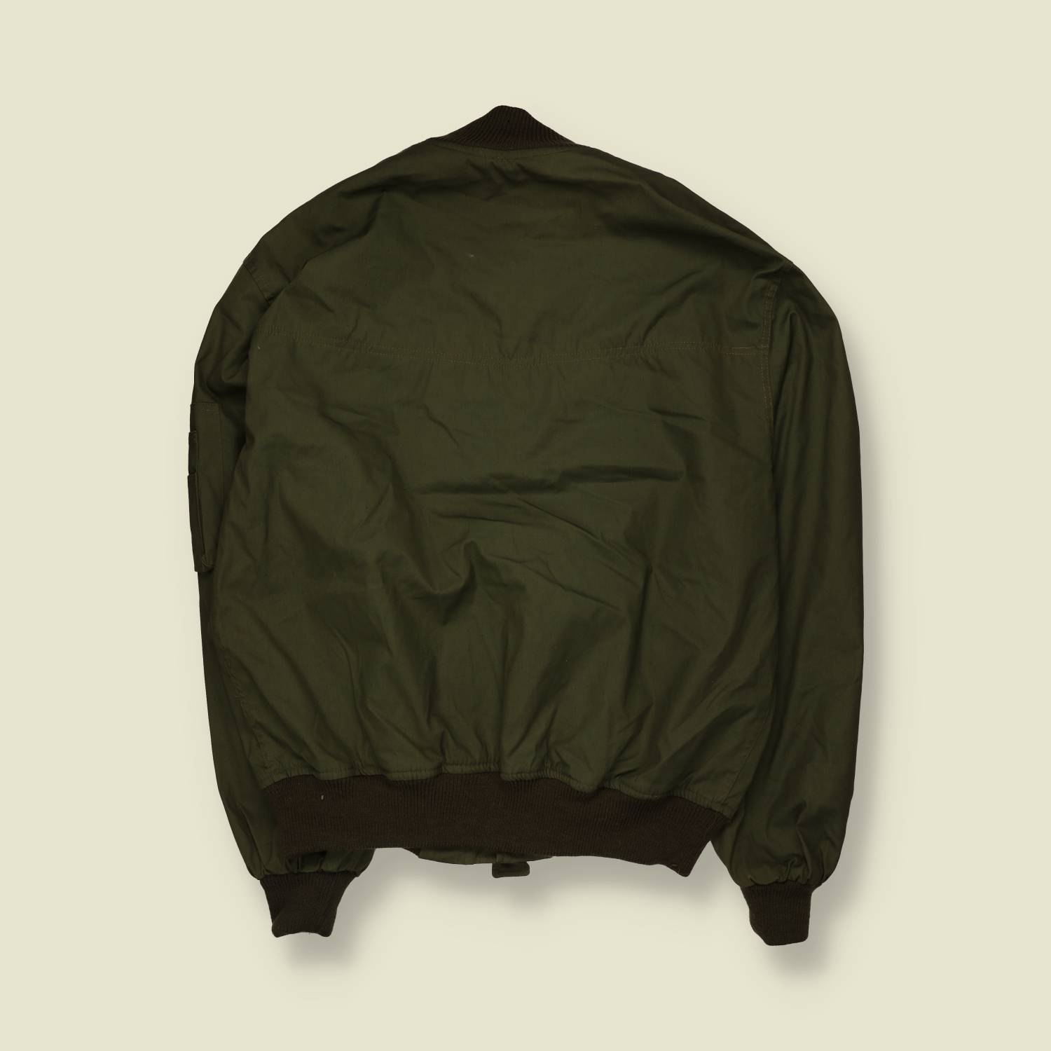 1980s | Olive Italian Military Flight Jacket - 4XL