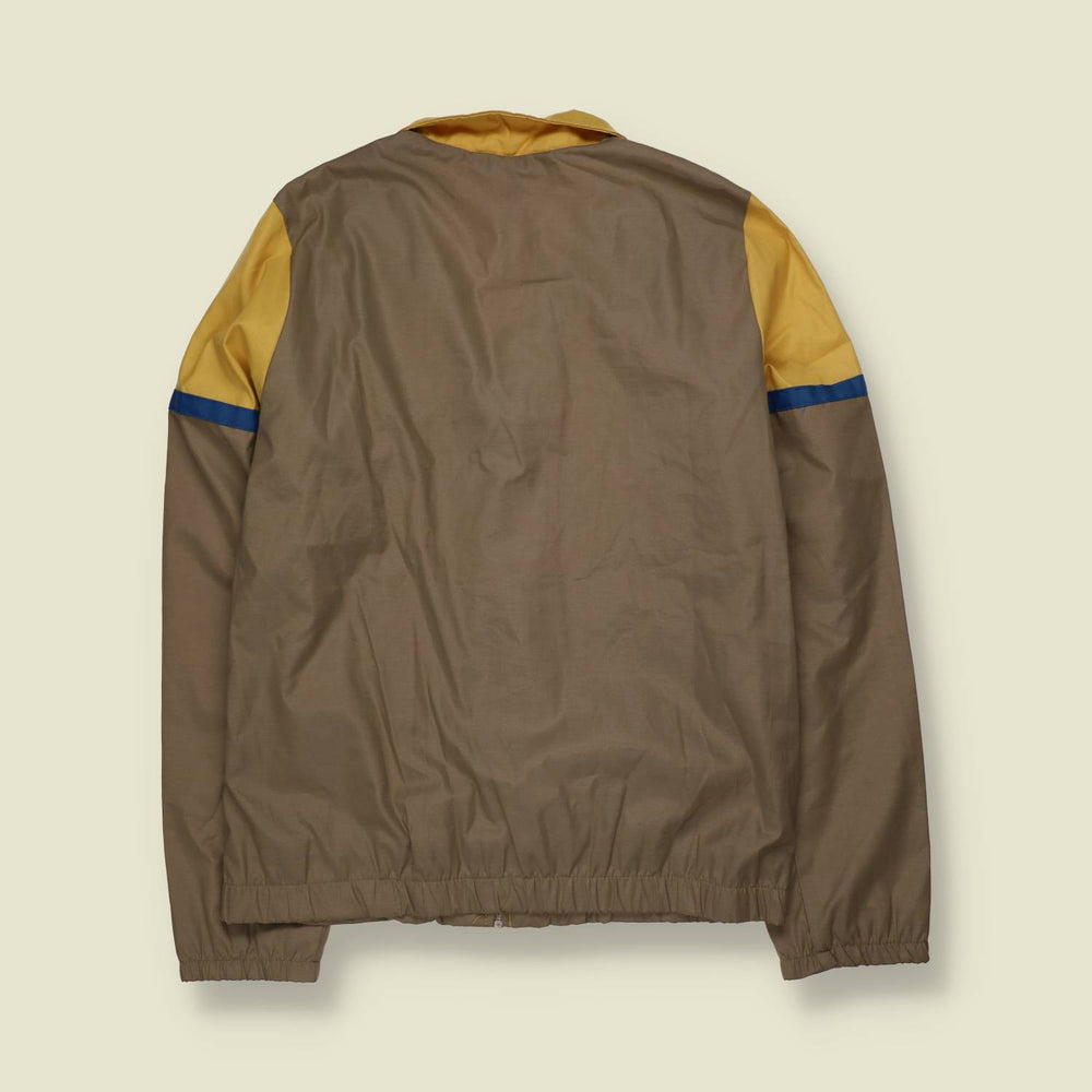 1970s | Mustard & Tan Colour-Block Zip-Through Jacket - XXS