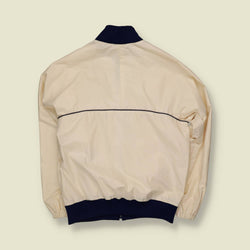 1970s | Helly Hansen | Cream & Navy Zip-Through Sailing Jacket - S