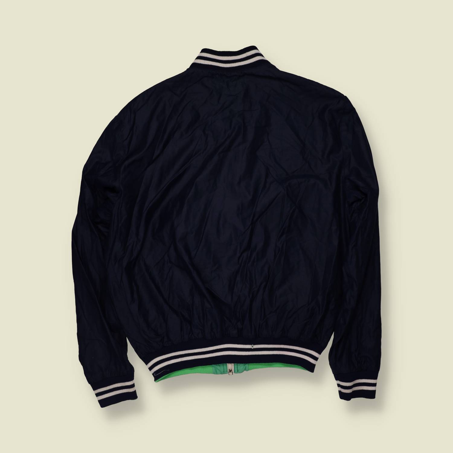 1970s | K-Way | Navy Zip-Through Bomber Jacket - L
