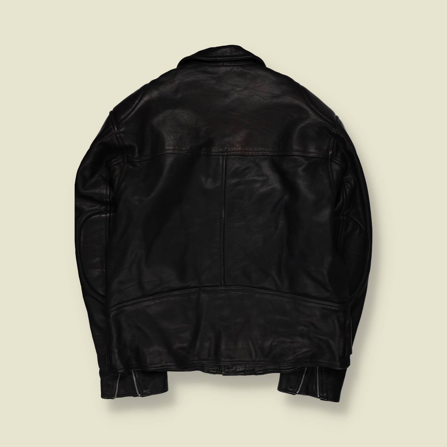 1980s | Skin | Black Leather Biker Jacket - M