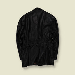 1980s | Loco Racococo | Black Leather Biker Jacket - XS