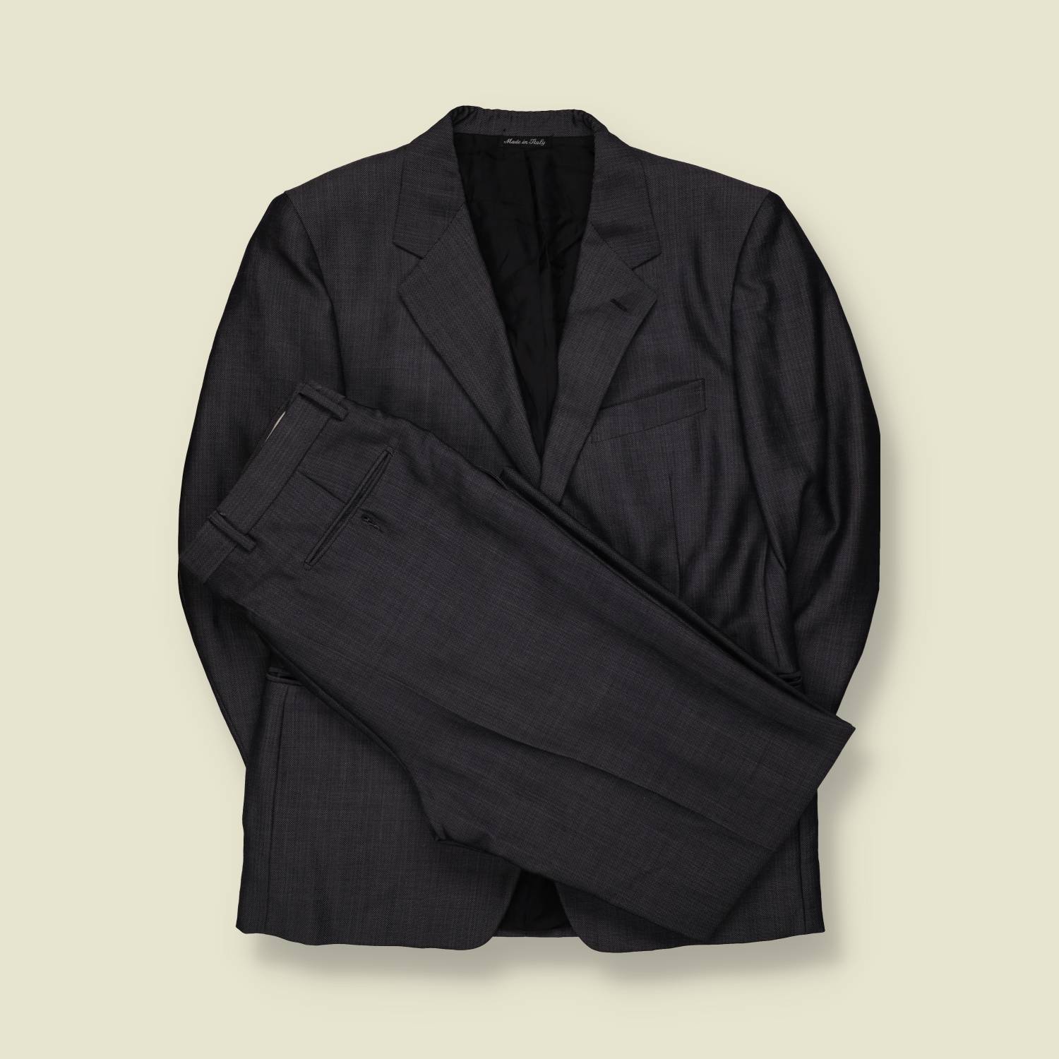 1990s | Pal Zileri | Charcoal Two-Piece Suit - Made in Italy - L