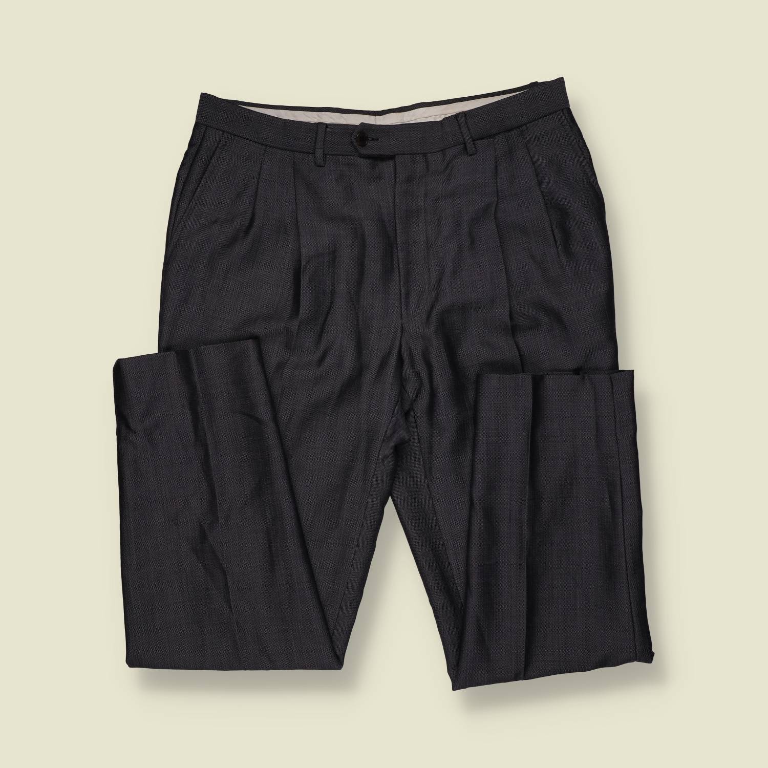 1990s | Pal Zileri | Charcoal Two-Piece Suit - Made in Italy - L