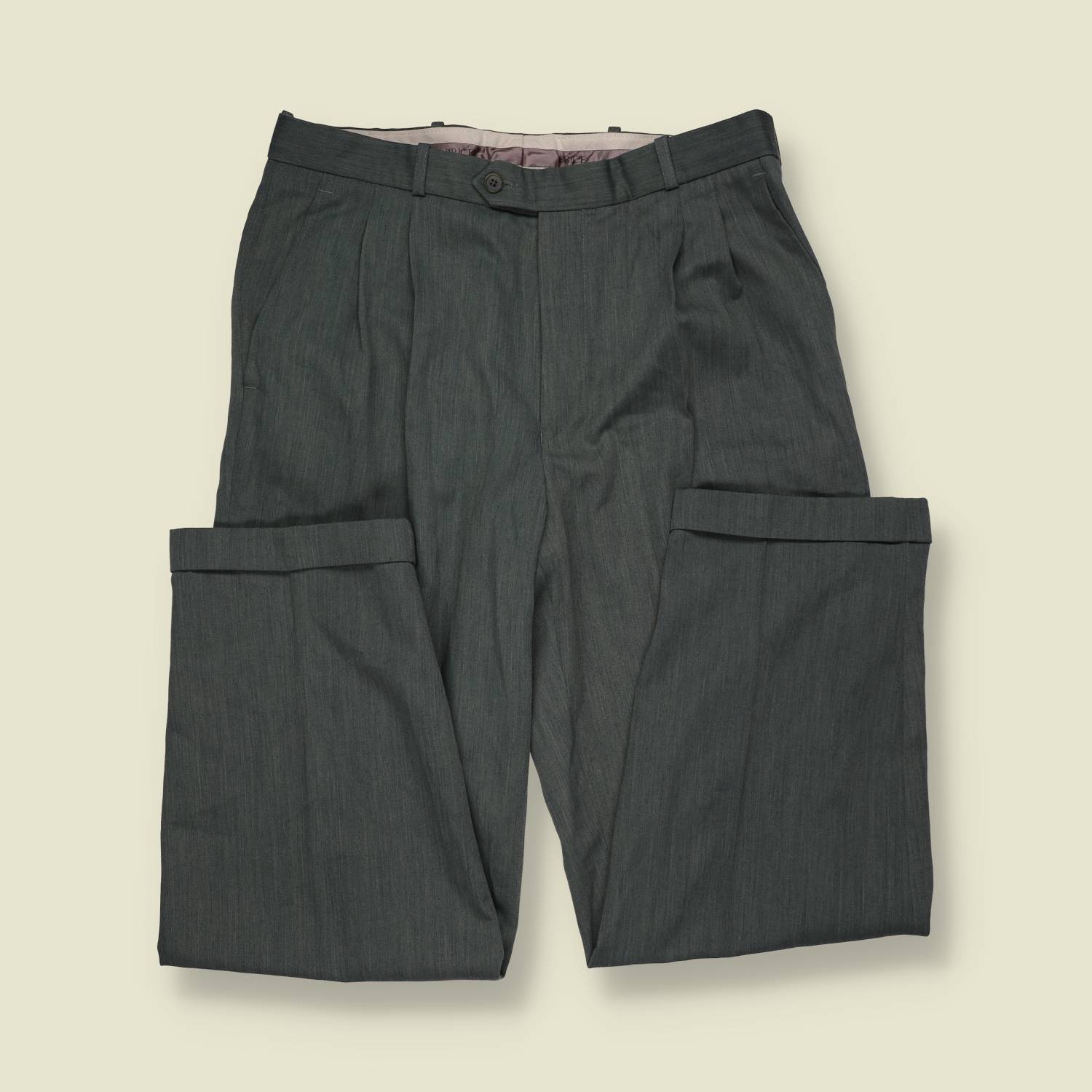 1980s | Brice | Grey Double-Breasted Two-Piece Suit - XL
