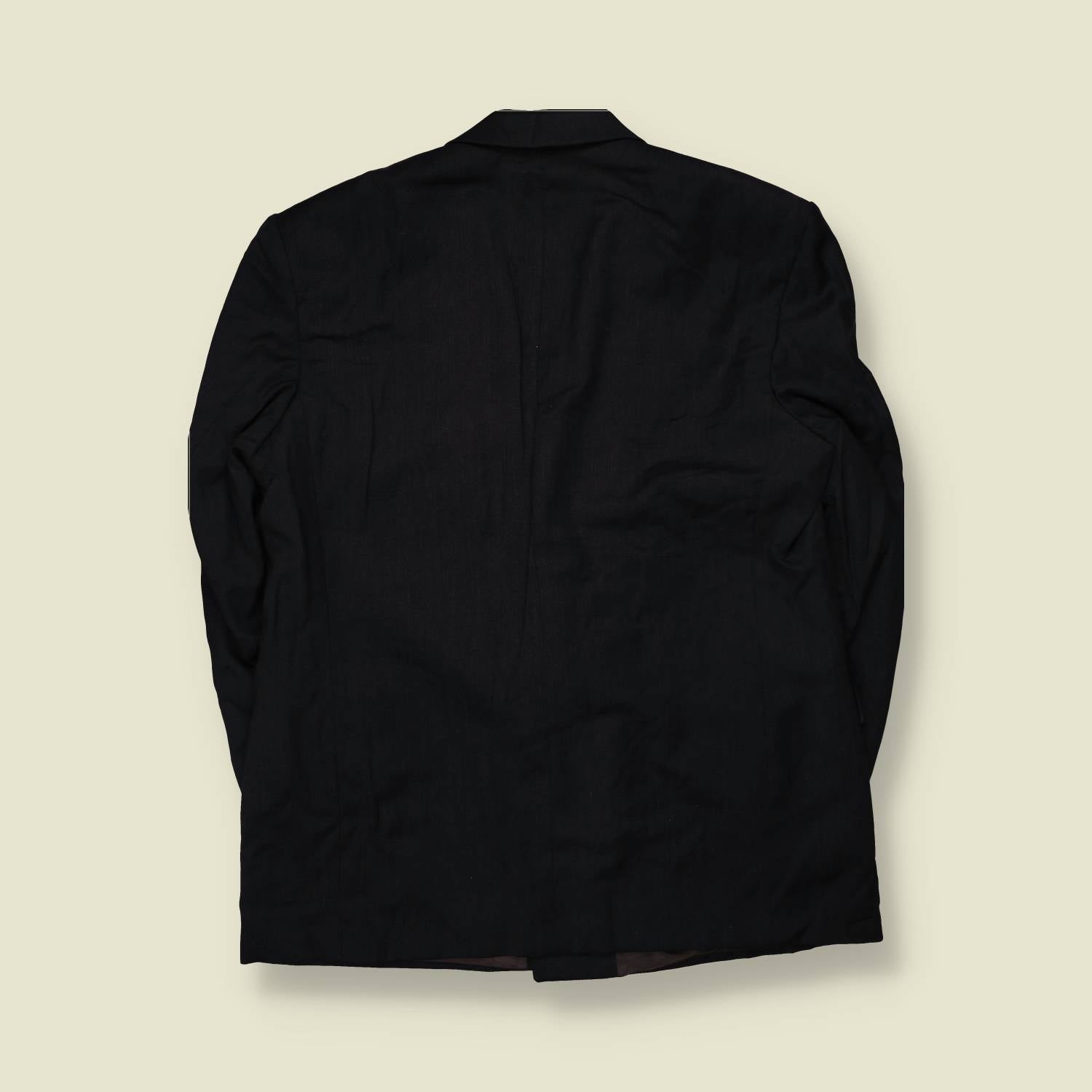 1980s | Commander | Black Double-Breasted Two-Piece Suit - L