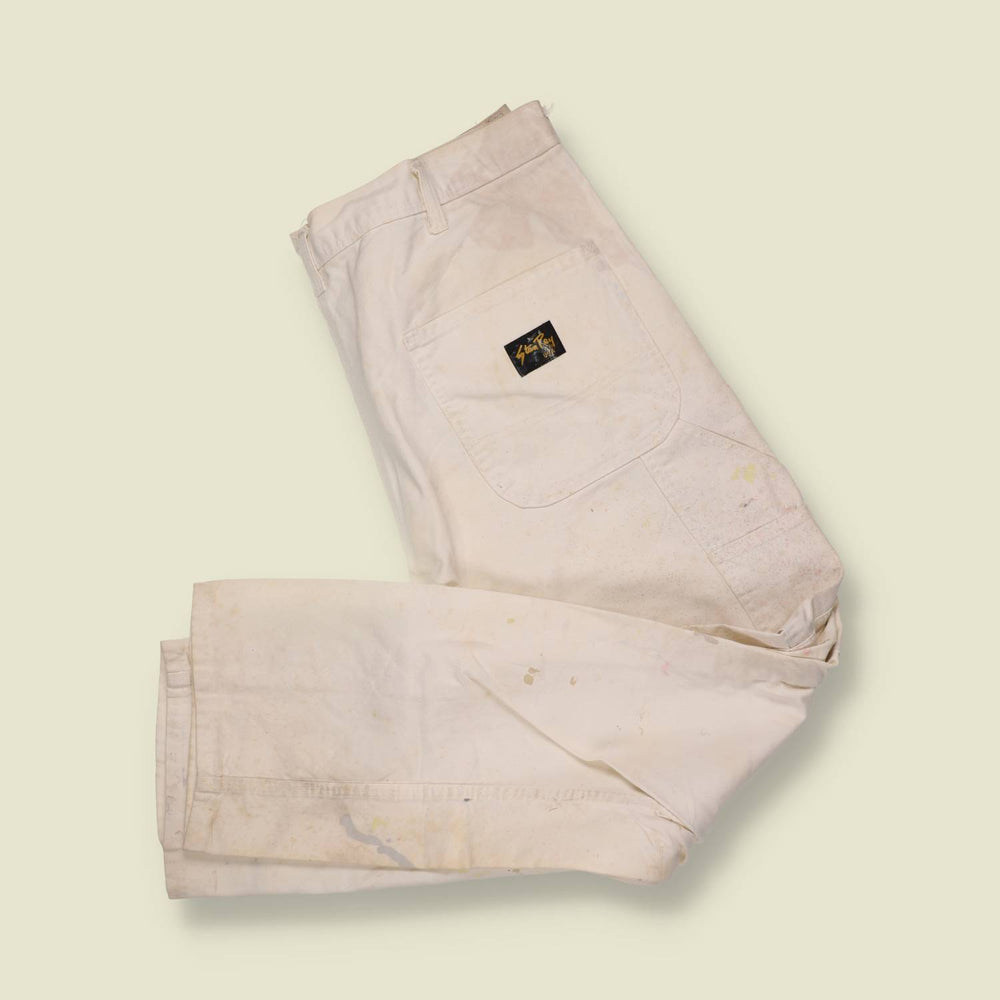 1970s-80s | Stan Ray | White Painter's Cargo Pants - w28