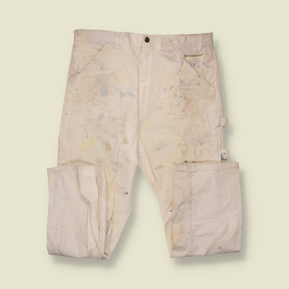 1970s-80s | Stan Ray | White Painter's Cargo Pants - w28