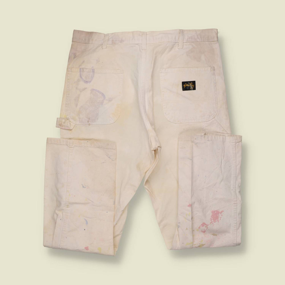 1970s-80s | Stan Ray | White Painter's Cargo Pants - w28