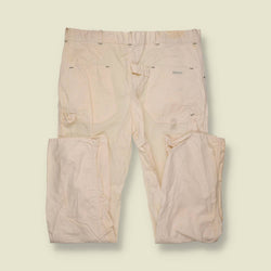 1970s-80s | Hogwashers | Cream Jack Daniels Painter's Cargo Pants - w36