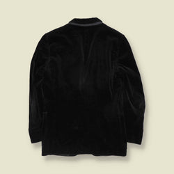 1970s | Black Velvet Two-Button Blazer - XXS