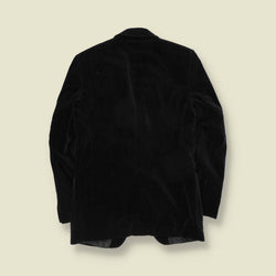 1970s | Black Velvet Two-Button Blazer - XXS
