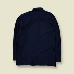 1970s | Macy's Men's Store | Navy Long Sleeve Shirt - L