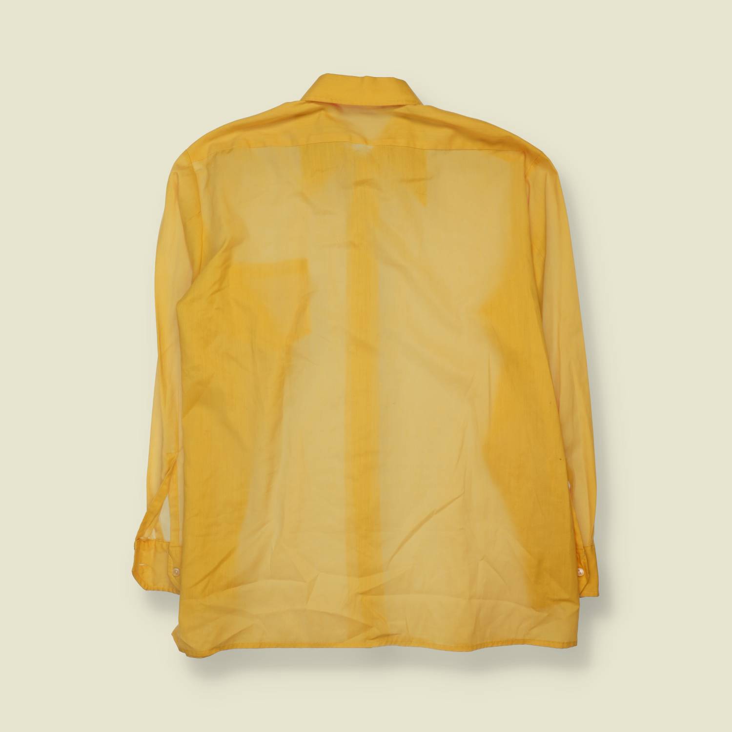 1970s | Sumaran | Yellow Long Sleeve Shirt - XL