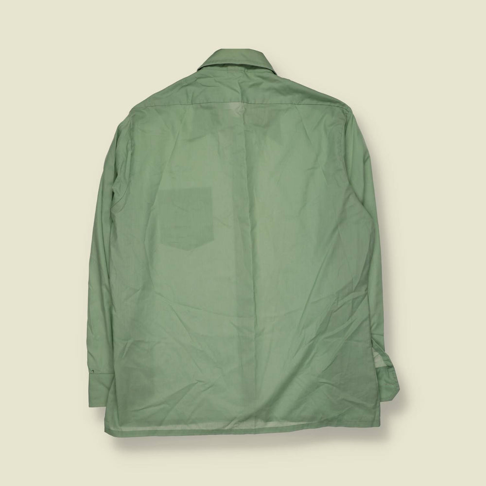 1970s | Sage Green Long Sleeve Shirt - XXL