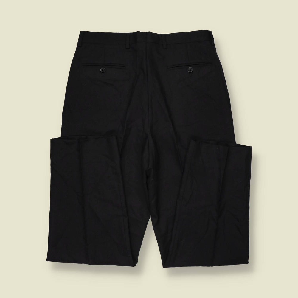 1980s | Black Pleated Trousers - w32