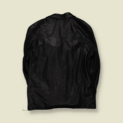1990s | Alto Collection | Black Leather Four-Button Jacket - XL