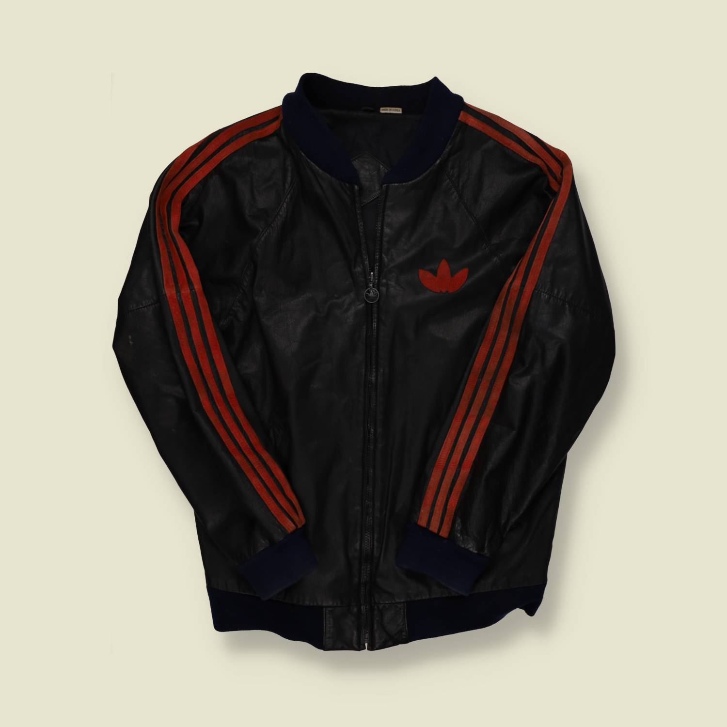 1980s Adidas RUN DMC Era Leather Jacket -