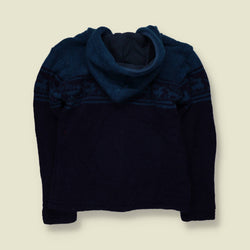 1990s | Madden | Llama Motif Hooded Cardigan | Navy - 10