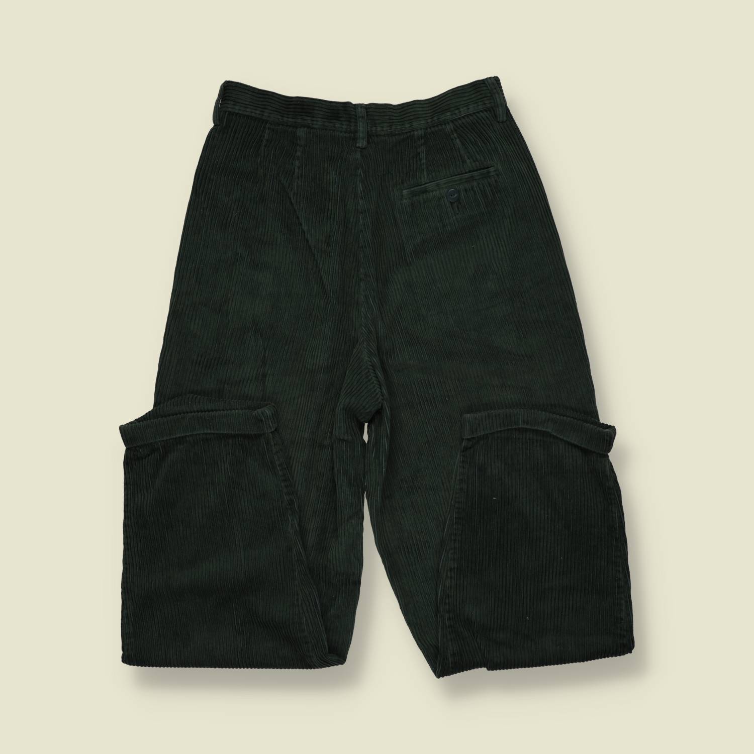 1980s | Eddie Bauer | Corduroy Trousers | Forest Green - w28