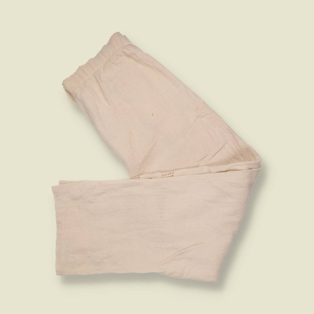 1980s | Linen Trousers | Cream - w30