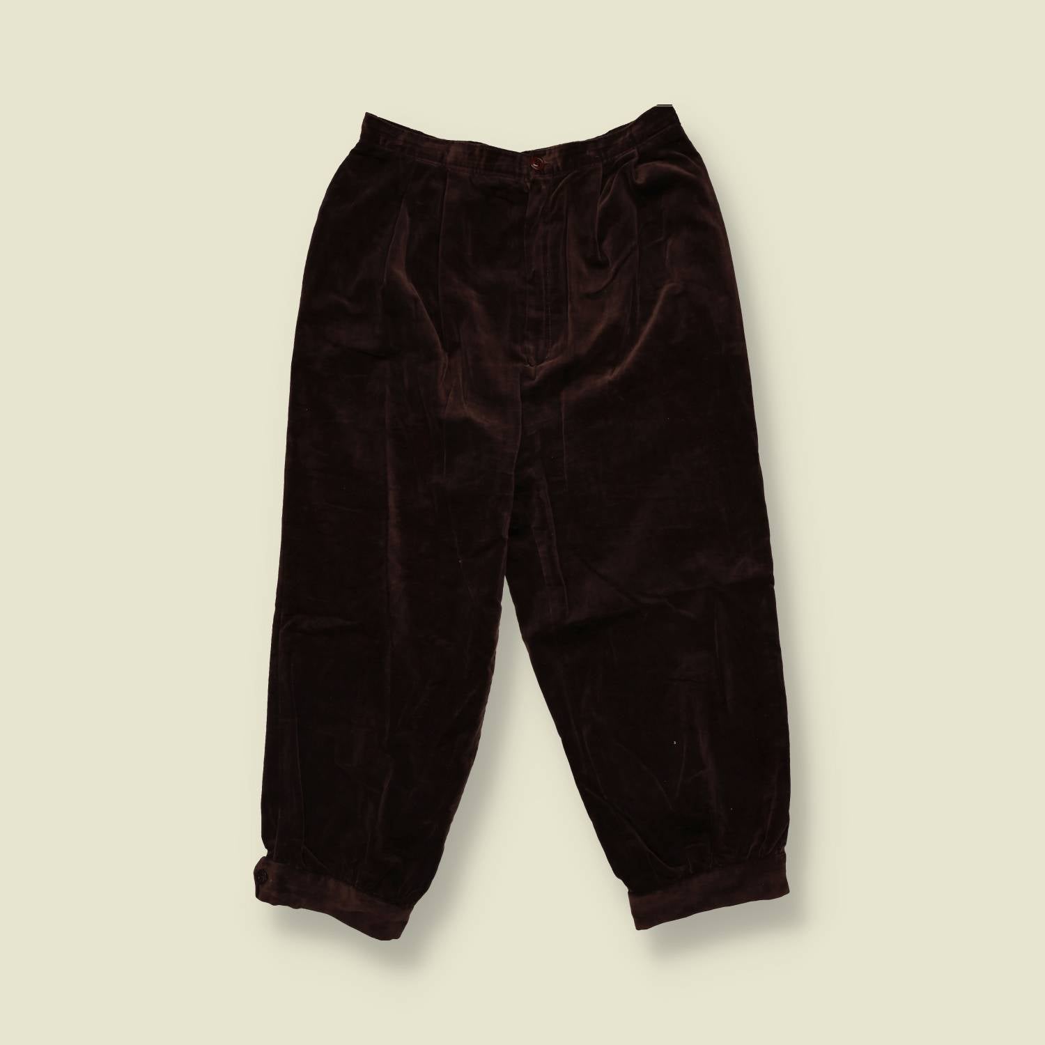 1970s | Velvet Plus Fours | Brown - w26
